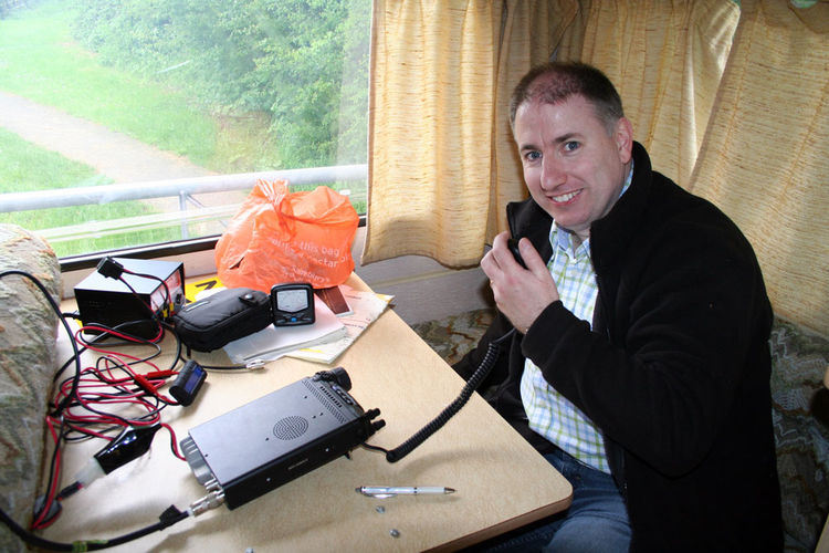 Kevin operating GB4MW VHF
