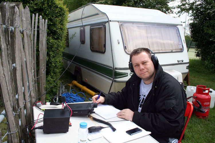 Dave operating GB4MW VHF
