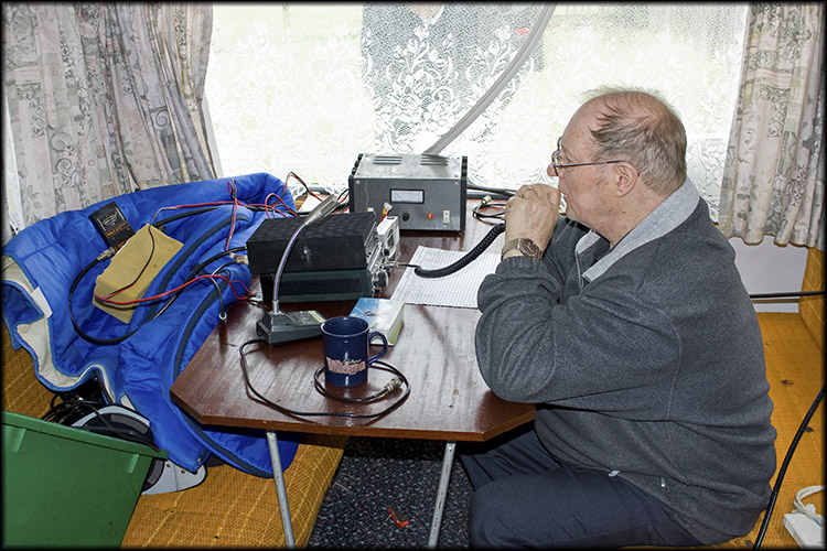Fred G3SVK operating VHF
Photo by John M0UKD
