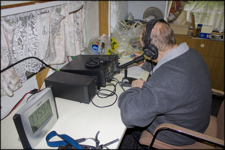 Fred G3SVK operating HF
Photo by John M0UKD
