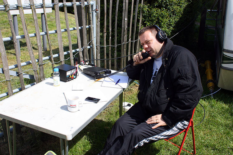 Dave operating GB4MW VHF
