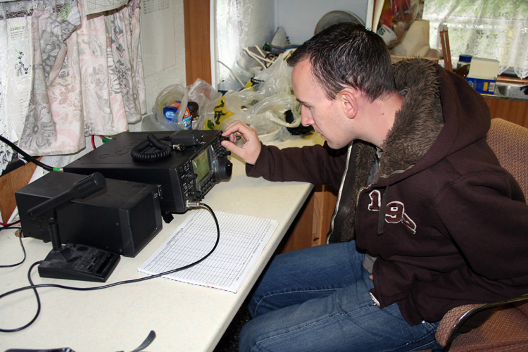 John M0UKD operating HF
Photo by Fred, G3SVK
