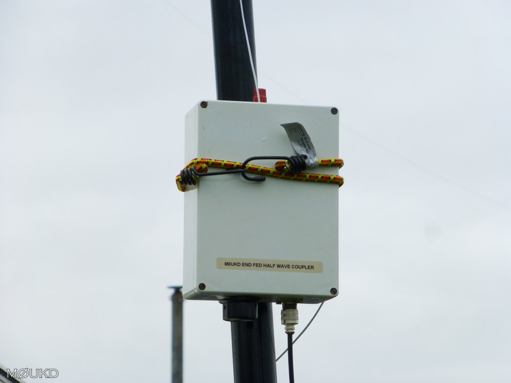 End fed half wave coupler for data on 20m
