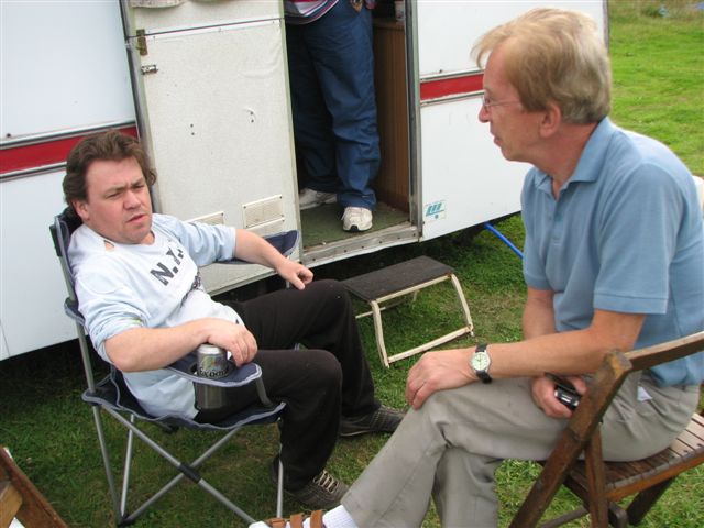 Alan G3RJI Right - Dave G4UNS left .. hours have passed...
