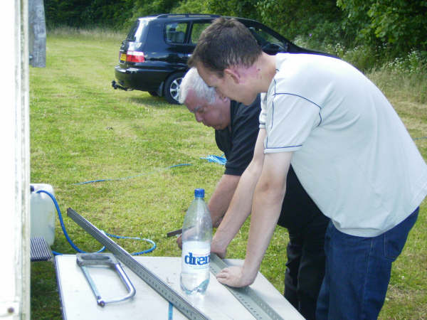 fabricating some supports for the small mast
