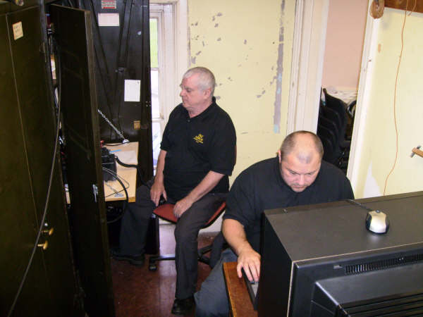 Left Bill G0BOF with Dave M0TAZ
Bill operating GB4HRC on VHF, Dave logging
