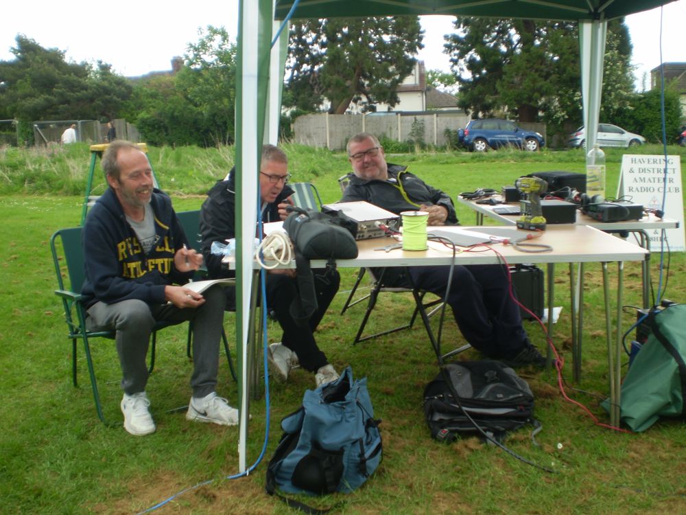 Kevin M7MJW Kevin 2E0WKV Niel 2E0OYY
Kevin M7MJW Kevin 2E0WKV operating radio Niel 2E0OYY logging 
