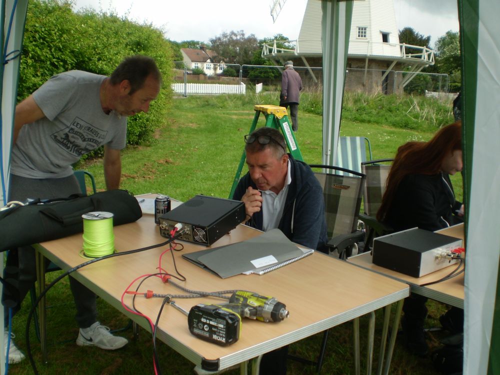 Kevin M7MJW Kevin 2E0WKV 
Kevin M7MJW Kevin 2E0WKV operating radio and Tyler M7MCR on the right Operating the radio
