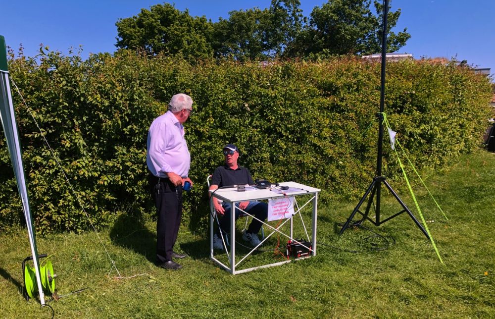 Mick M7EAO James 2E0JBU
Mick with James on VHF
