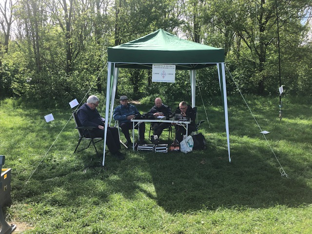 Radio setup VHF UHF and HF with members

